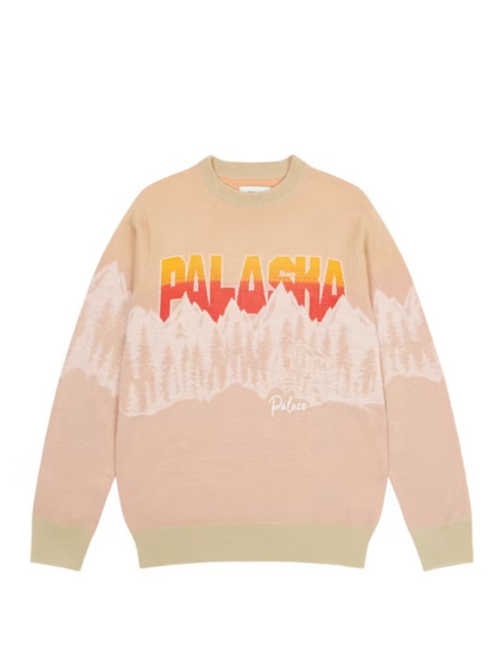 Palace Beige Palaska Knit Sweater Holiday 2020 Collection Sz Large